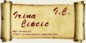 Irina Čipčić vizit kartica